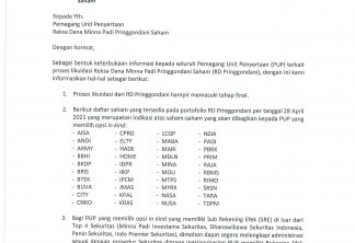 Minna Padi Aset Manajemen - Keterbukaan Informasi Proses Likuidasi Reksa Dana Minna Padi Pringgondani Saham
