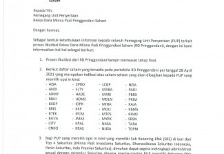 Minna Padi Aset Manajemen - Keterbukaan Informasi Proses Likuidasi Reksa Dana Minna Padi Pringgondani Saham